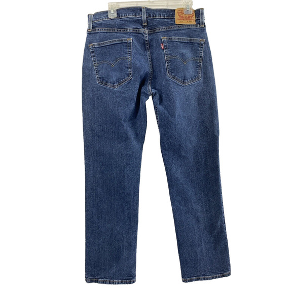 Levi's 514 Jeans Mens 32 x 28.5 Dark Wash Denim‎ Straight Casual - Picture 2 of 12